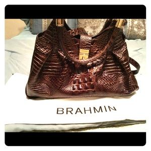Brahmin Elisa Melbourne Leather Hobo(Brown/Bronze)